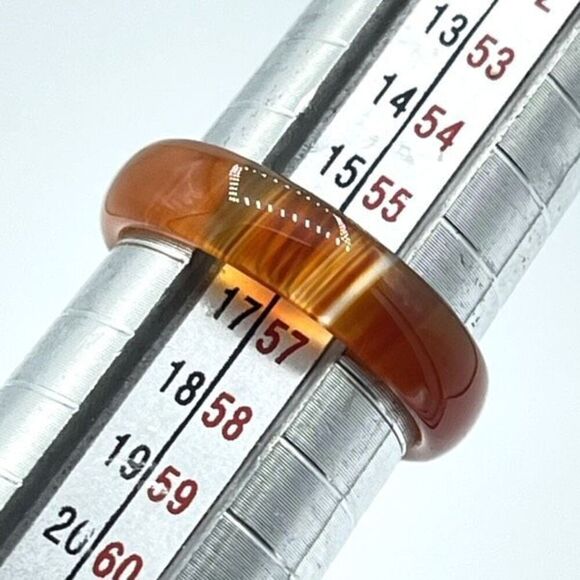 Carnelian crystal stone ring size 7.5 healing all stone no metals - Picture 4 of 8